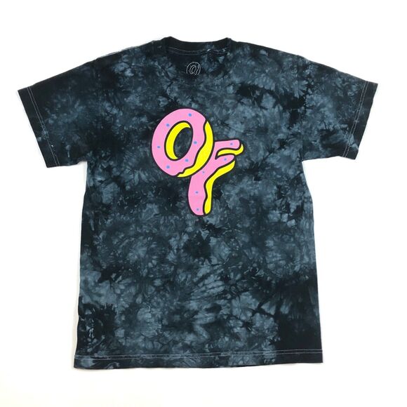 Odd Future Donut Logo OF Black Tie Dye Tee T Shirt Streetwear Size Small S B7 - Picture 1 of 4
